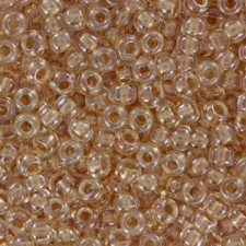Miyuki rocailles Perlen 8/0 - Sparkling metallic gold lined crystal 8-234